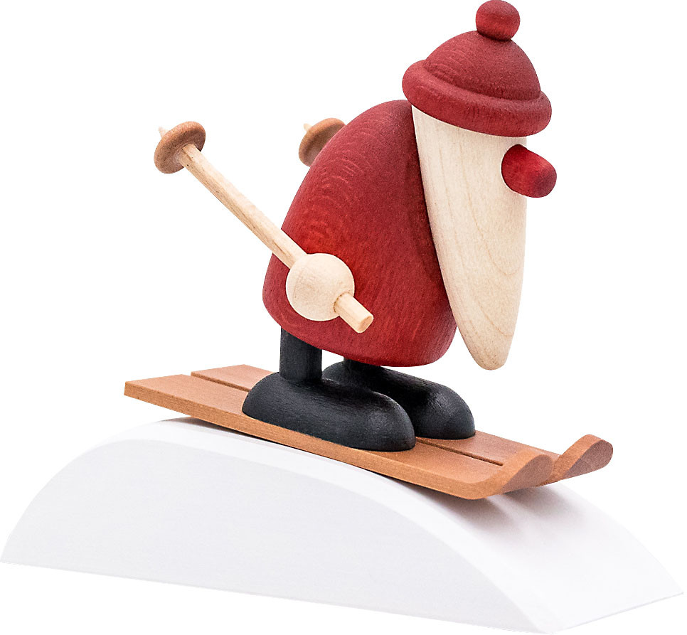 Björn Köhler Miniatur-Set 8 - Weihnachtsmann auf Ski mit Hügel