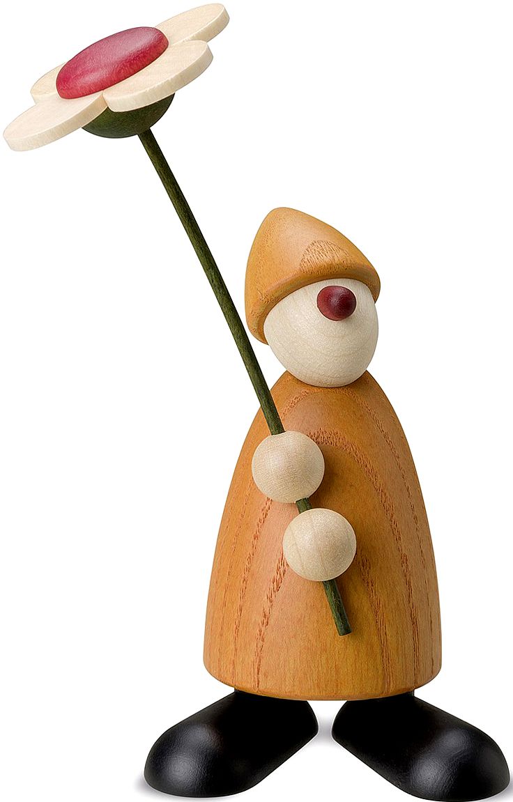 Björn Köhler Gratulant Philip mit Blume, stehend, gelb