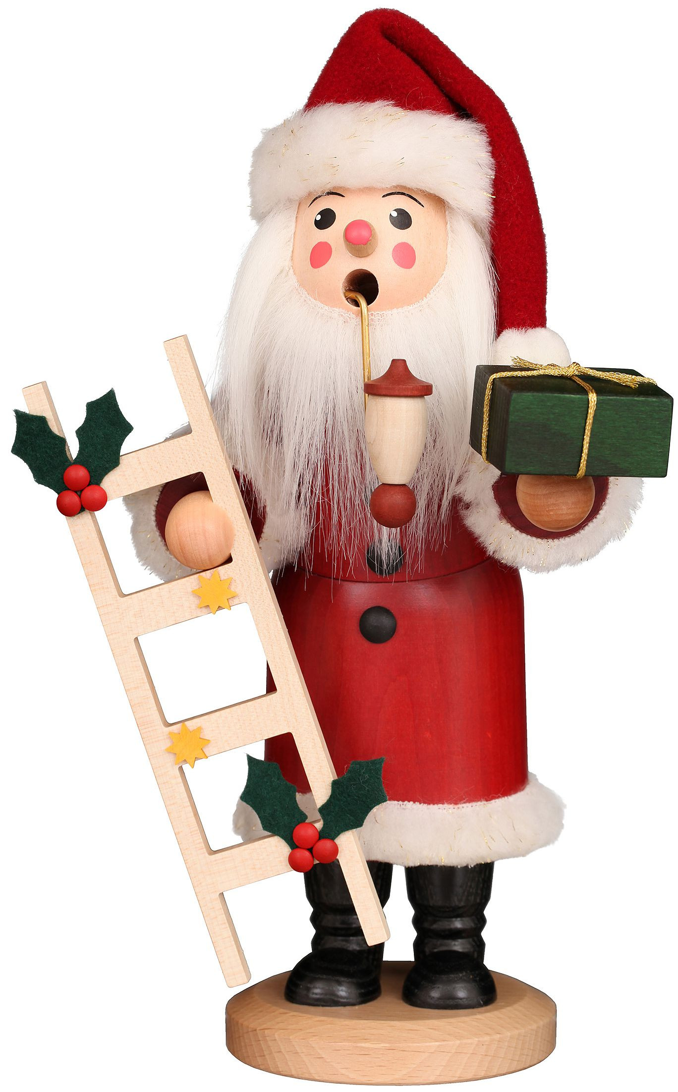 Christian Ulbricht Räuchermann Weihnachtsmann mit Leiter