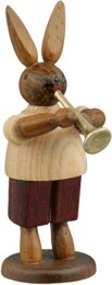 Ellmann Hasenmusikant mit Trompete / natur