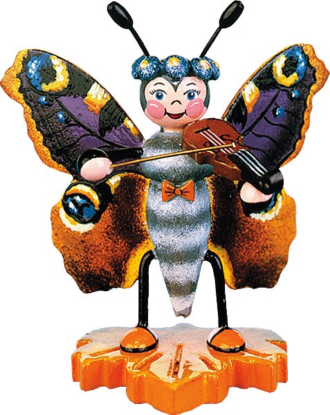 Hubrig Volkskunst Käfer - Schmetterling Pfauenauge - Geige