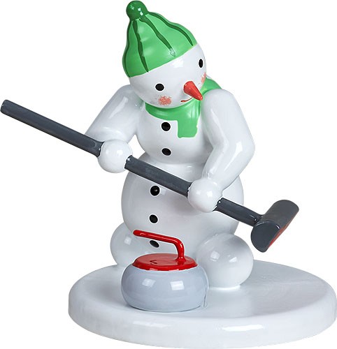 Ellmann Curlingspieler mit Besen