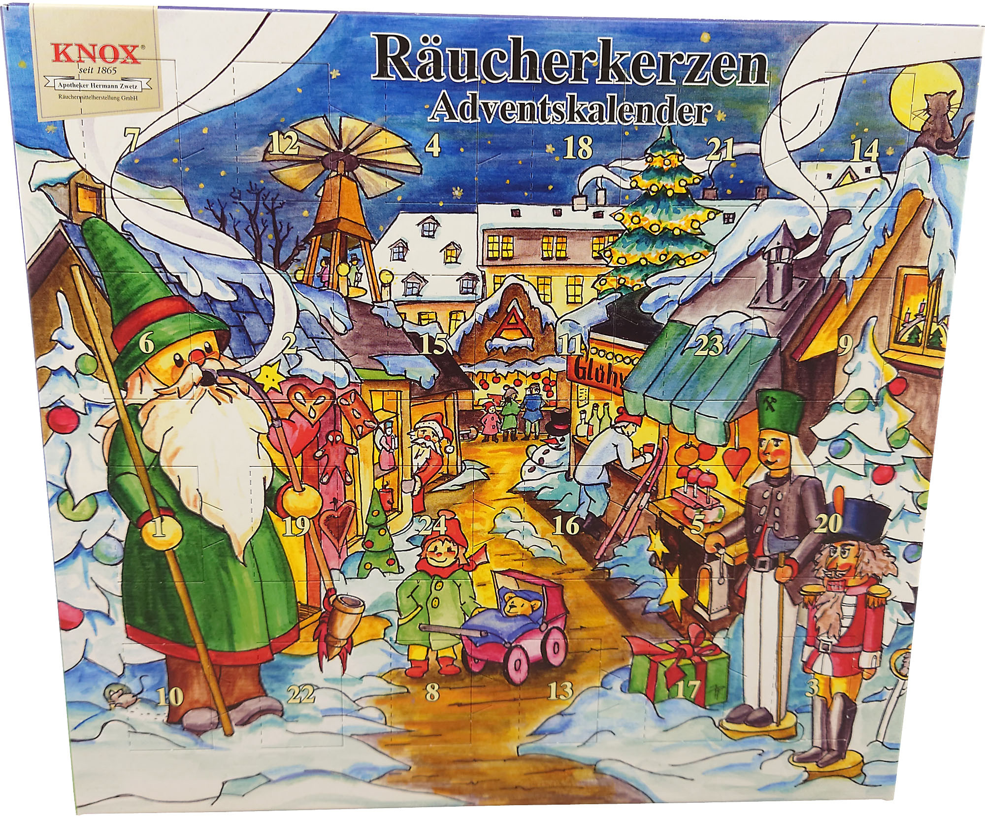 KNOX Räucherkerzenadventskalender - Motiv Budenzauber