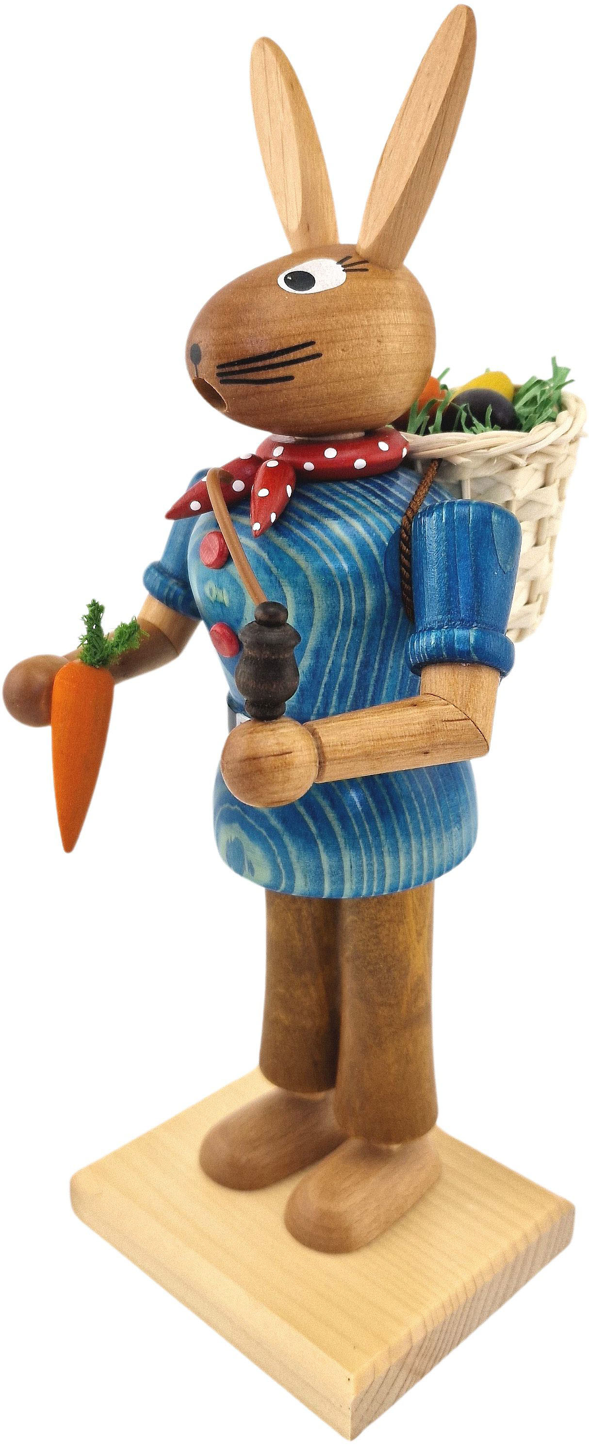 Krauß Räucherfigur Hase, farbig