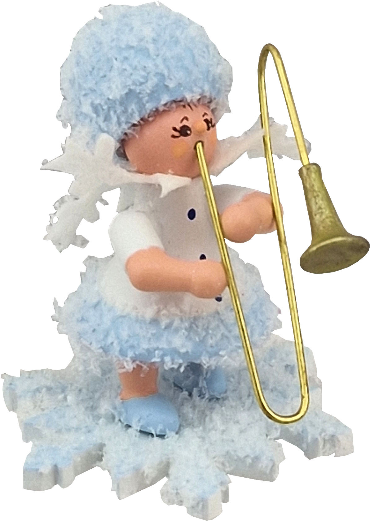 Drechslerei Kuhnert Schneeflöckchen mit Posaune