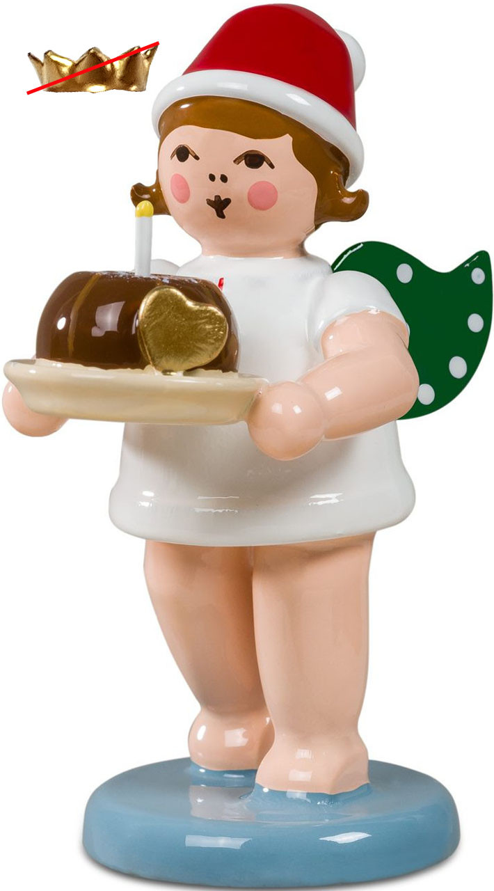 Ellmann Bäckerengel mit Kuchen, ohne Krone