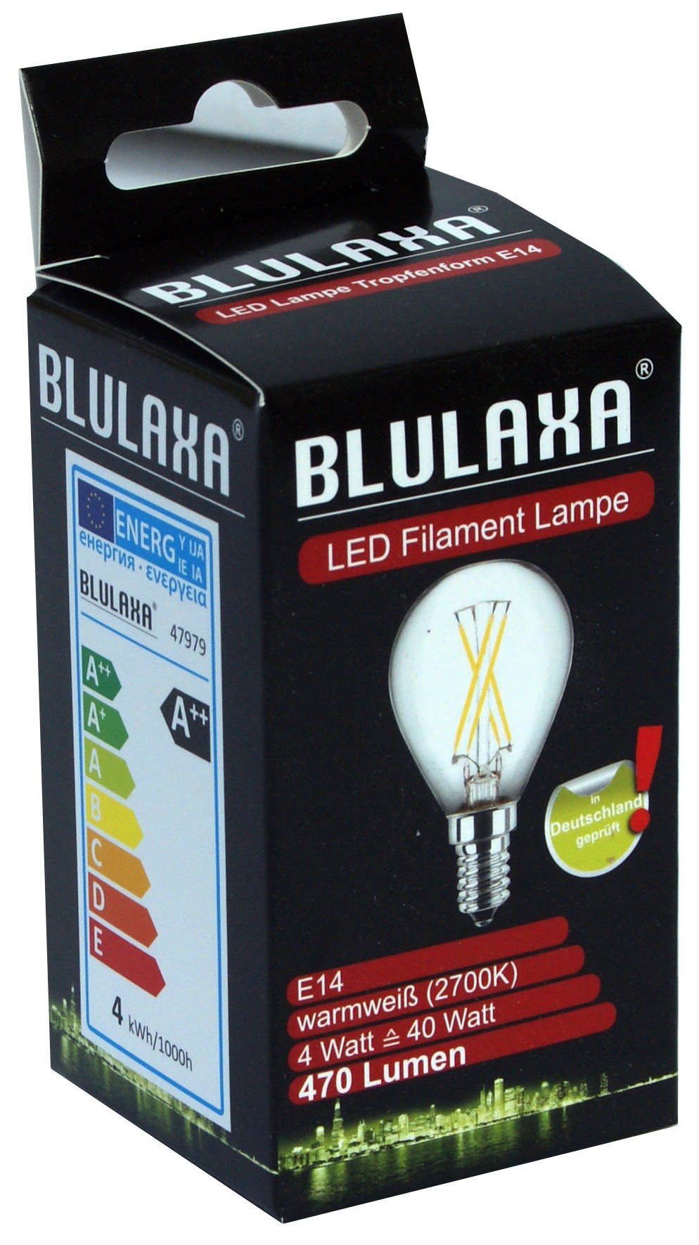 LED-Filiament-Lampe 4 Watt, E14