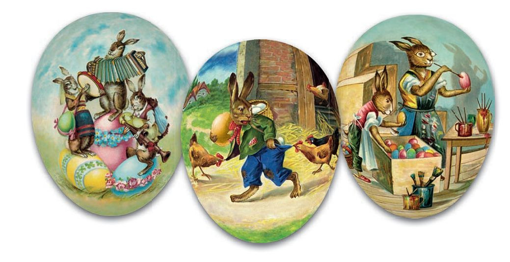 Nestler Ostereier 3er Set Festtagszeit 9cm