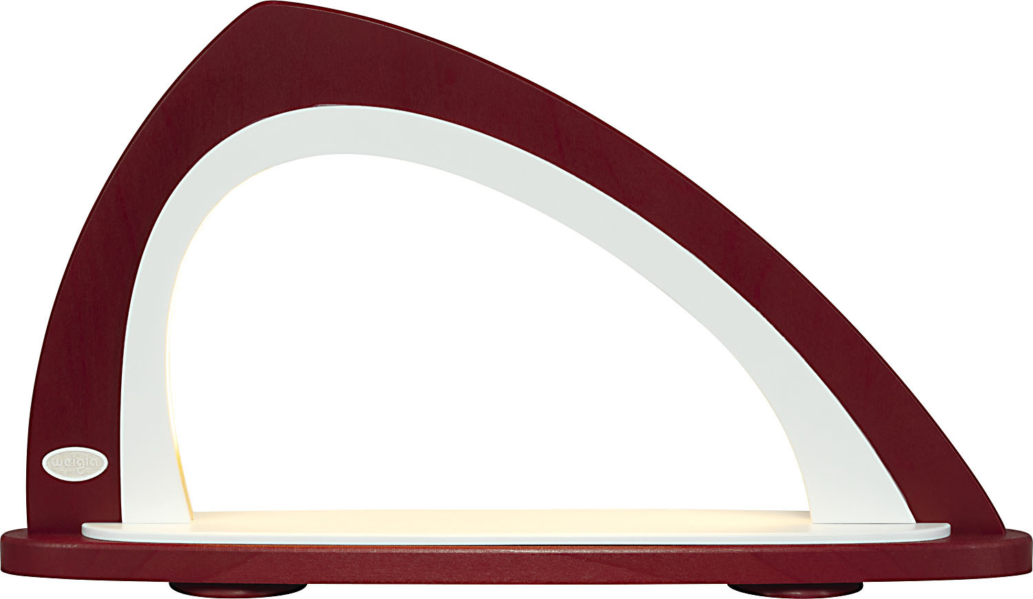WEIGLA Leerbogen LED, asymmetrisch - bordeaux/weiß
