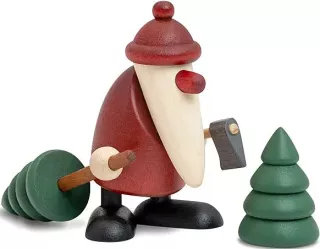 Björn Köhler Miniatur-Set 9 - Weihnachtsmann mit Axt und Bäumen