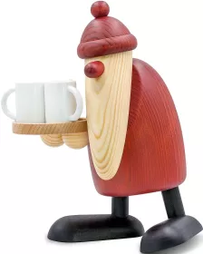 Björn Köhler Weihnachtsmann mit Glühweintassen, groß