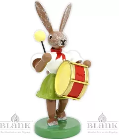 Blank Osterhase mit Pauke, farbig