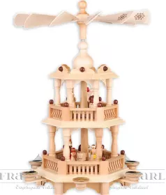Blank Pyramide Christi Geburt, 2 Etagen, mit Barockzaun