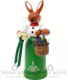 Blank Räucherfigur Hasenfrau, farbig