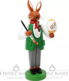 Blank Räucherfigur Hasenmann, farbig