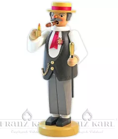 Blank Räuchermann Gentleman, grau - 21 cm