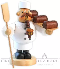 Blank Räuchermann Pfeifenraucher - Bäcker, 19 cm, farbig