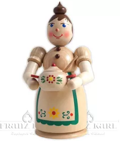 Blank Rauchfrau mit Terrine, natur - 17 cm
