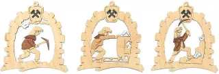 Drechslerei Kuhnert Baumschmuck Bergmann, 6er-Set