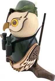 Drechslerei Kuhnert Räucherfigur Eule Jäger