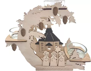Drechslerei Kuhnert Teelichtkranz Seiffener Kirche