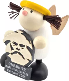 Hobler Holzfigur Lotte - Sonderfigur Chemnitz Kulturhauptstadt Europas 2025