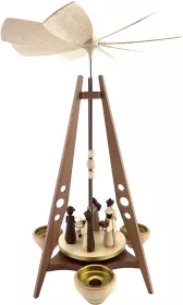 Kleinkunst Müller pYramide im mid-century modern Stil, Christi Geburt, natur, 1-stöckig