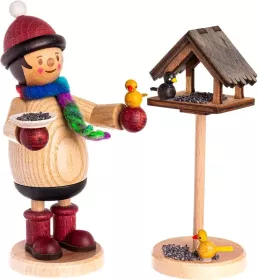 Drechslerei Kuhnert Holzfigur Mäxchen - Vogelfütterung