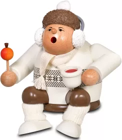 KWO Räuchermann Kantenhocker Weihnachtsmarktbesucherin - Die Dicken
