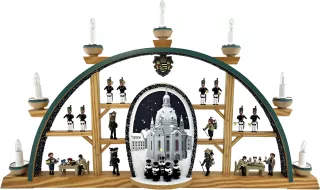 Manufaktur Klaus Kolbe Schwibbogen mit Dresdner Frauenkirche