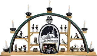 Manufaktur Klaus Kolbe Schwibbogen Schneeberg St. Wolfgang, weißes Bild