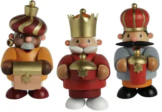 KWO Räuchermännchen Heilige 3 Könige mini -Kleine Kerle-