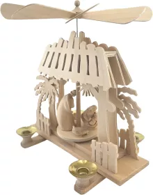 RATAGS Krippenpyramide, Tiroler Figuren, natur
