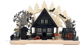 RATAGS Schwibbogen Halloween Spukhaus, klein
