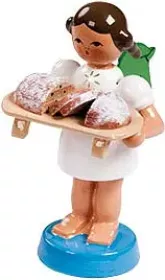 Richard Glässer Bäckerengel mit Stollenbrett, farbig