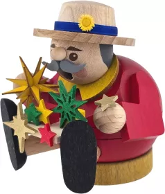 Richard Glässer Minikugelrauchmann Sterneverkäufer sitzend