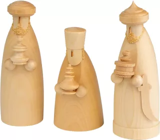 Seiffener Volkskunst Schalling Krippenfiguren Die drei Weisen natur 12cm