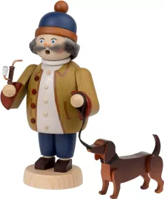 Seiffener Volkskunst Räucherfigur Gassigänger