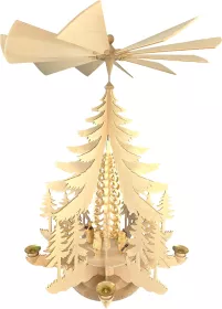 Taulin Große Pyramide, geschnitzte Waldfiguren