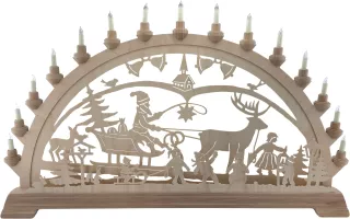 Taulin Schwibbogen Weihnachtsland mit Kinder 84cm mit Vorbeleuchtung